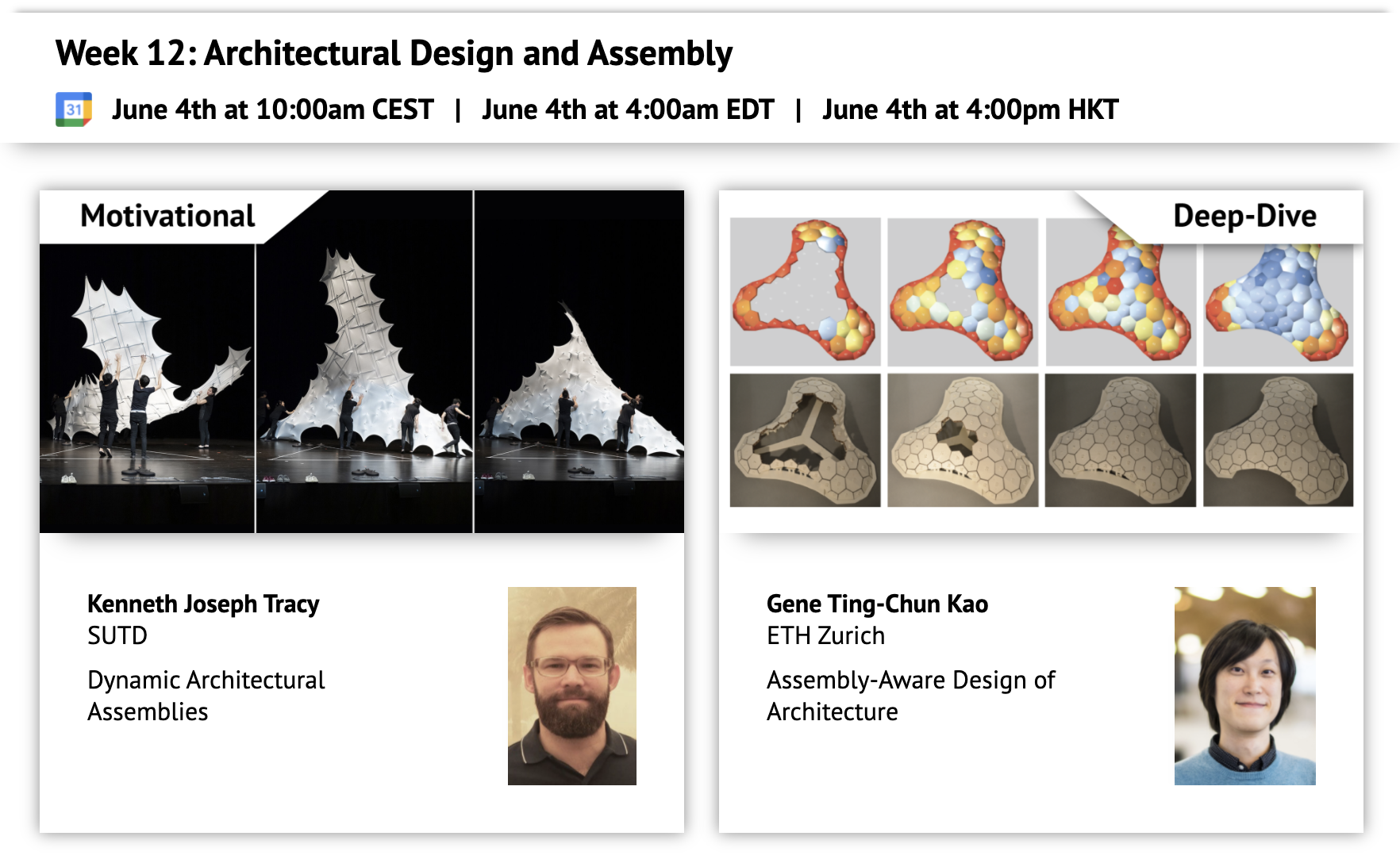 Assembly-Aware Design of Architecture