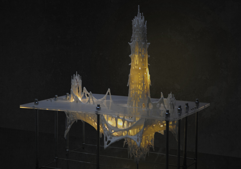 Digital Lamp 3D Printed Model